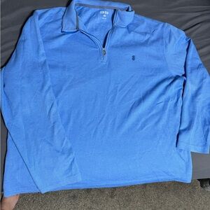 IZOD Men's Light Blue Quarter-Zip Pullover